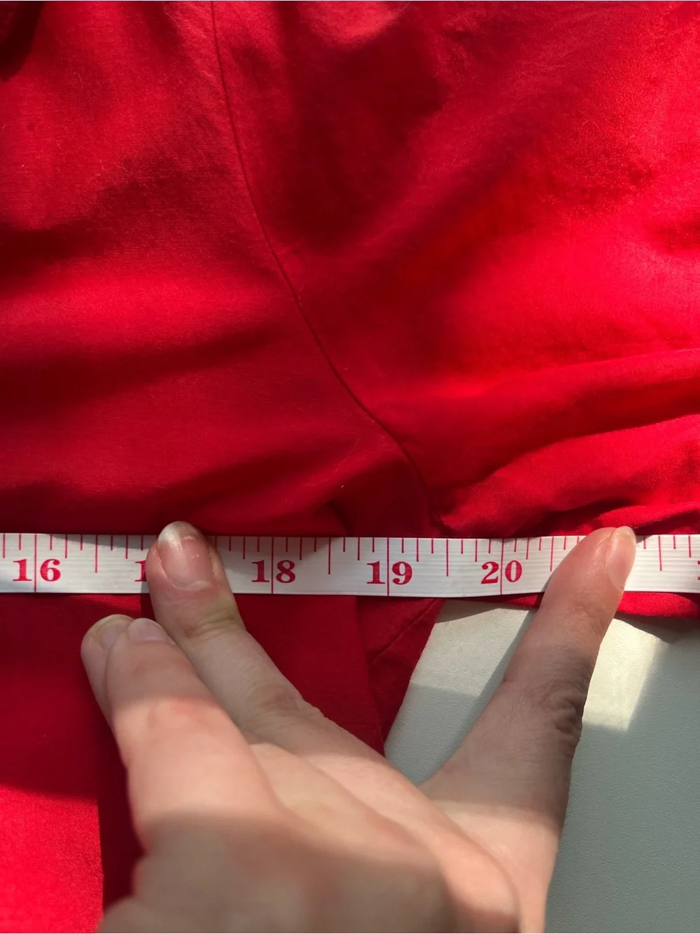 Tomato Red Madewell Silk Cotton Ruffle Collar Puff Sleeve Blouse Top Size M